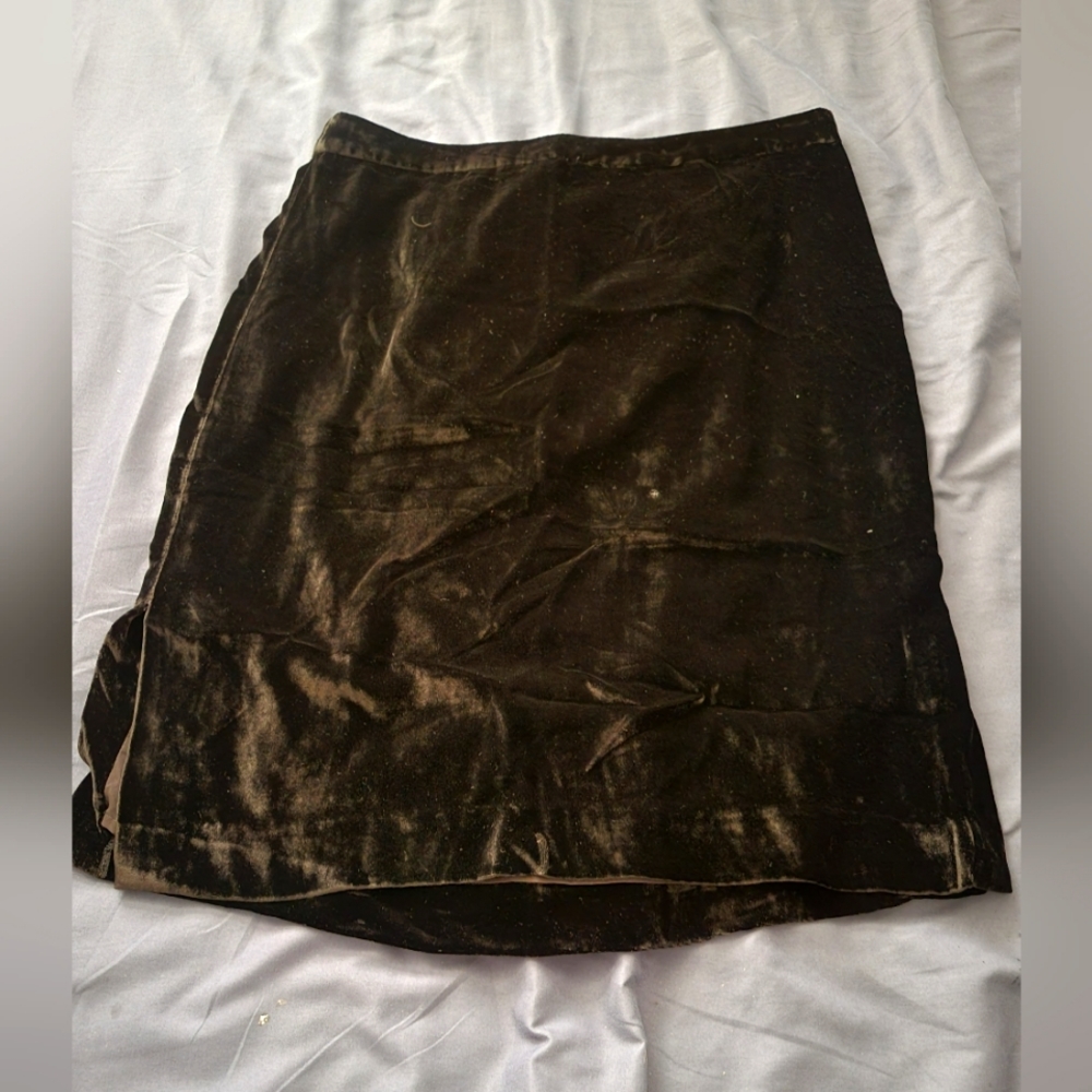 Madewell Velvet Pencil Skirt Size 4 Black  velour knee length